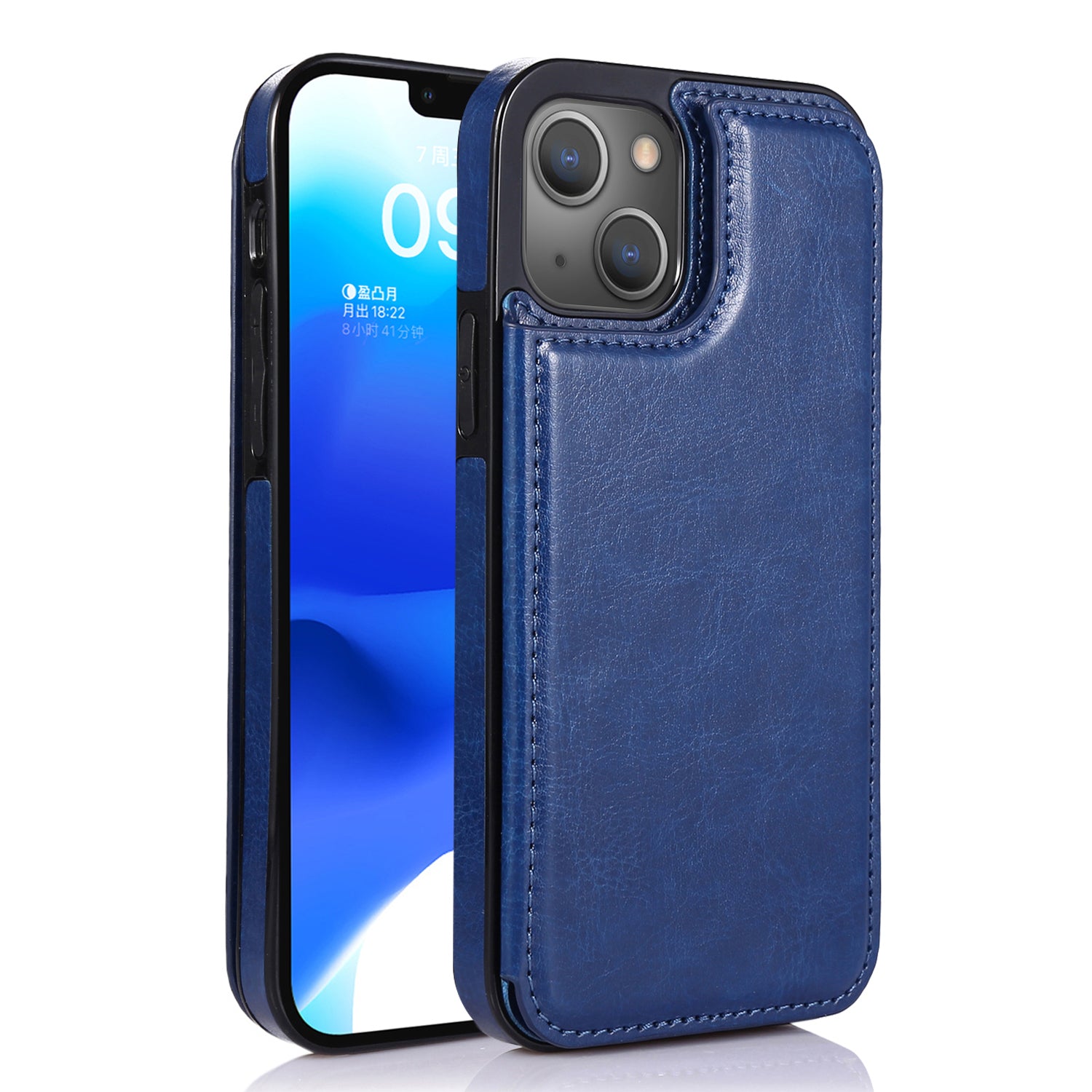 For iPhone 14 Crazy Horse Texture PU Leather Coated TPU Phone Case Card Holder Kickstand Cover For iPhone 14 Crazy Horse Texture PU Leather Coated TPU Phone Case Card Holder Kickstand Cover
